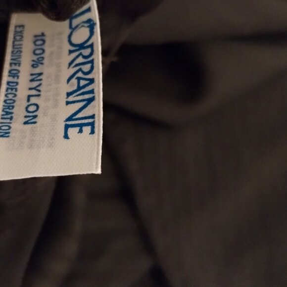 MEDIUM VINTAGE Lorraine LONG Slip Dress Black Lace Nylon Lingerie USA NIGHTGOWN - Picture 11 of 11